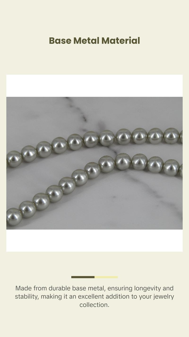 Grey Toned Faux Pearl Necklace