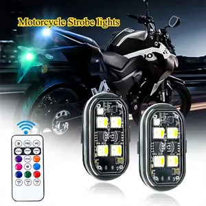 2/4/6pcs Wireless LED Strobe Lights Car Decor Atmosphere Light Rechargeable Led Lights Anti-Collision LED Warning Light Led Car Ambient Light