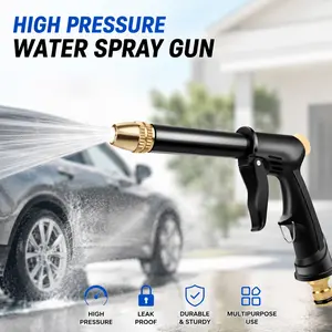 Father’s Day gifts H2 Long Rod High Pressure Washer Gun, 360 Rotating Alloy Nozzle Power Washer Wand for Car Wash Handheld Water Spray Tool, Sprayer