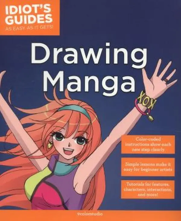 Used Book - Drawing Manga: How to Draw Tutorials for Beginner Artists with Poses, Features, Movements by 9colorstudio (Paperback, English)