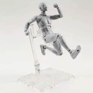 Body Kun Artist Manikin Male Figure Drawing Supplies and Tools, Mannequin for Artists Drawing Figures Model for Sketching, Painting, 5.5" Grey with Stand