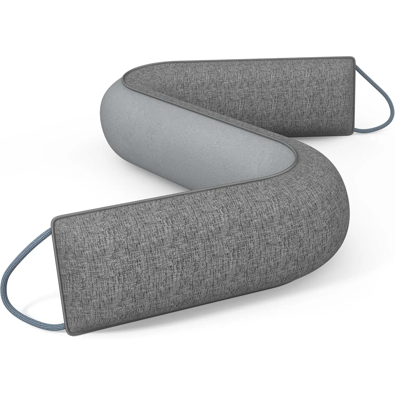 30 Inch Weighted Door Draft Stopper - Under Door Snake Pillow, Blocks Cold Air/Wind/Noise, Heavy Duty Soundproof Bottom Filler (Covers Gaps Up to 3"), Winter Patio Sliding Window Seal, Grey