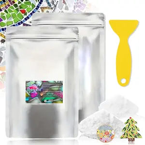 Multi-Functional Mosaic Tile Grouting Powder, Heavy-Duty DIY Grout with Scraper Tool, Ideal for Crafts, Home Decor, Mural & Tile Installation