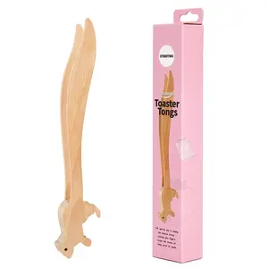 Toaster Tongs - Squirrels Toast Tongs Wooden Tongs for Toaster Wooden Toaster Tongs - Multipurpose Mini Tongs for Appetizers Wood Utensils & Cute Kitchen Gadgets+1