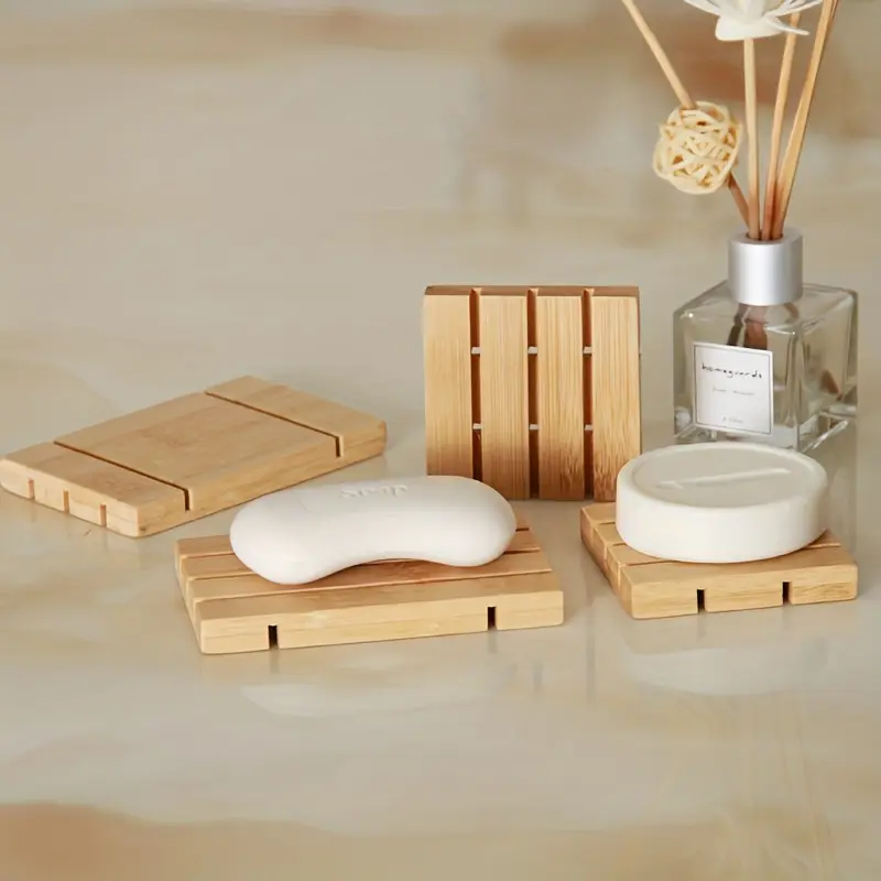 Creative Soap Dish Wooden Soap Tray Soap Dish Handmade Soap Holder - Easy Drain Soap Holder and Storage Container