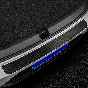 Car Door Sill Protector, 9 Counts/set Carbon Fiber Vinyl Car Door Sill Protector, Durable & Anti-scratch Car Door Sill Protective Cover, Car Interior Care