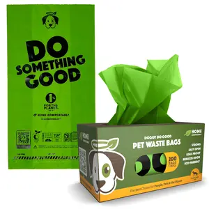 Doggy Do Good Certified Home Compostable Grab & Go Pet Waste Bags (200 Bags)