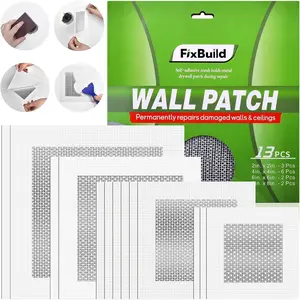 13 Piece Drywall Repair Kit with 2/4/6/8 inch Aluminum Drywall Patches Aluminum Wall Repair Patch Quick Fix for Plaster