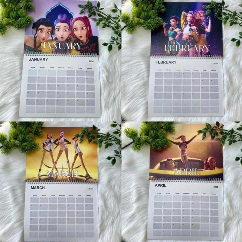 Huntrix K-Pop Demon Hunter Wall Calendar 2026, Kpop Anime Calendar ...