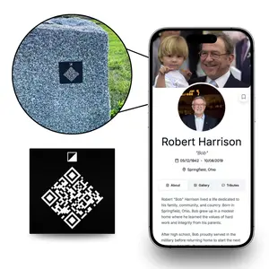 Memorial QR Code Plate Memorial QR Code Plate