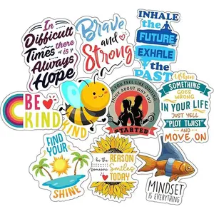 Motivation Stickers, Ten Vinyl Stickers Supporting Motivation, Great Motivation Gift, Decorative Stickers