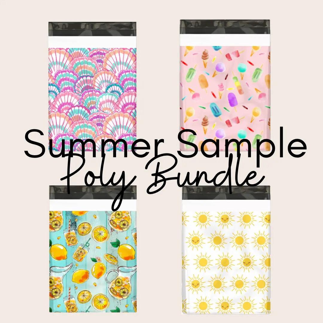 10x13 Summer Sample Pack Poly Mailers – Shipping Bags for Small Business