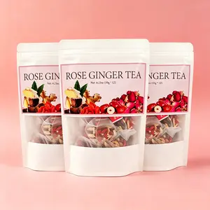 Daily Wellness Herbal Tea, 36 Individually Wrapped Bags. Rose, Ginger, Brown Sugar, Red Ginseng, Goji Berry & Licorice Blend. Caffeine Free. A Flavorful Way to Stay Hydrated and Cozy All Year Round. Enjoy Hot or Iced.