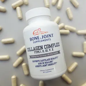 Collagen Complex – Multi-Type Collagen for Joints, Skin, Hair & Bone Health – Types I, II, III, V, X – 90 Capsules