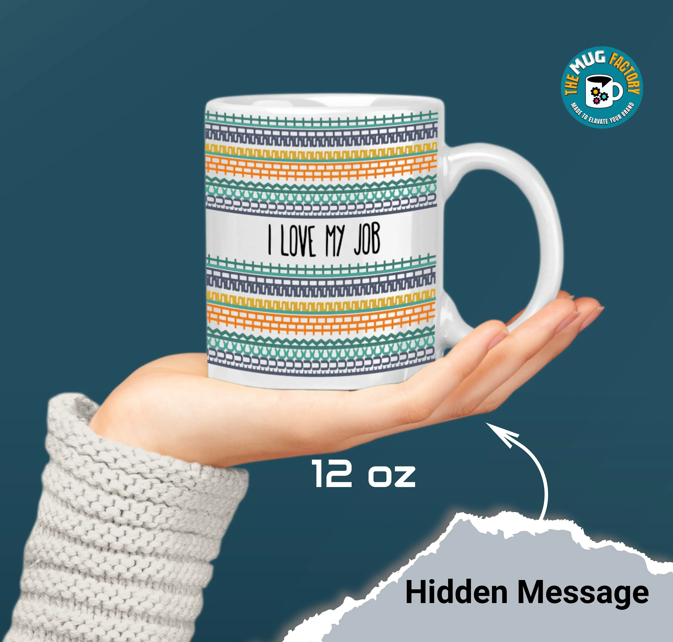 Funny Coffee Mug- I Love My Job with Hidden Message,  Hidden Message Design,Funny Gift for Coworkers Work- Bestie Gift for Coworkers - Unique Quirky Addition to Any Office or Home Setting- Coffee Cup, Coffe Mugs, taza de cafe, regalo mensaje divertido