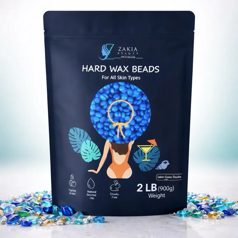 Zakia beauty Chamomile Hard Wax Beads, Scented Wax Beans for Soothing Hair Removal, Ideal for Bikini Line Routine & Brazilian Waxing, 1 LB Pack for All Skin Types, Cosmetic, Body Care, Aroma, Smooth, Sensitive, Hair Removal Waxing