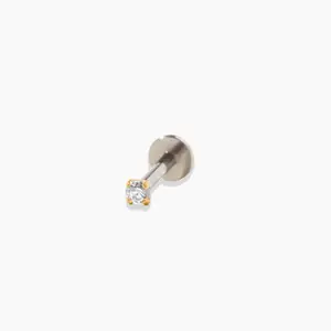 Single Nano Celeste Flat Back Stud Earring