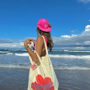 Pink corduroy on the moon hat Summer