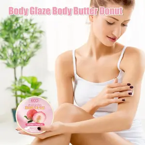 Body Glaze Body Butter Donut, Body Glaze Body Butter, Body Glaze Cream Leaves Skin Soft and Radiant Without Being Greasy for Dry Skin (Peach) Body Care Lotions Moisturize Cosmetic Skin Repair Skin Care