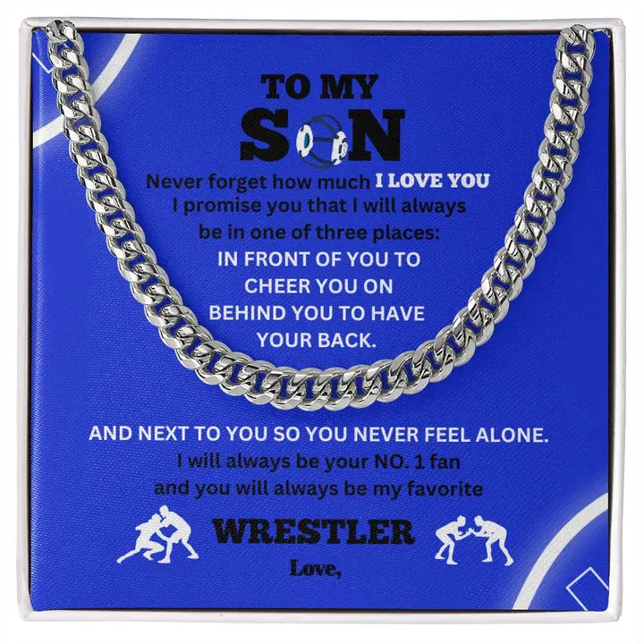 Mother And Son Necklace, Wrestler  Son Necklace from Mom, Wedding Gift For Him From Dad, Gifts for Wrestler  Boy Teenagers, Gifts for Son Birthday, Happy Graduation Gift for Son