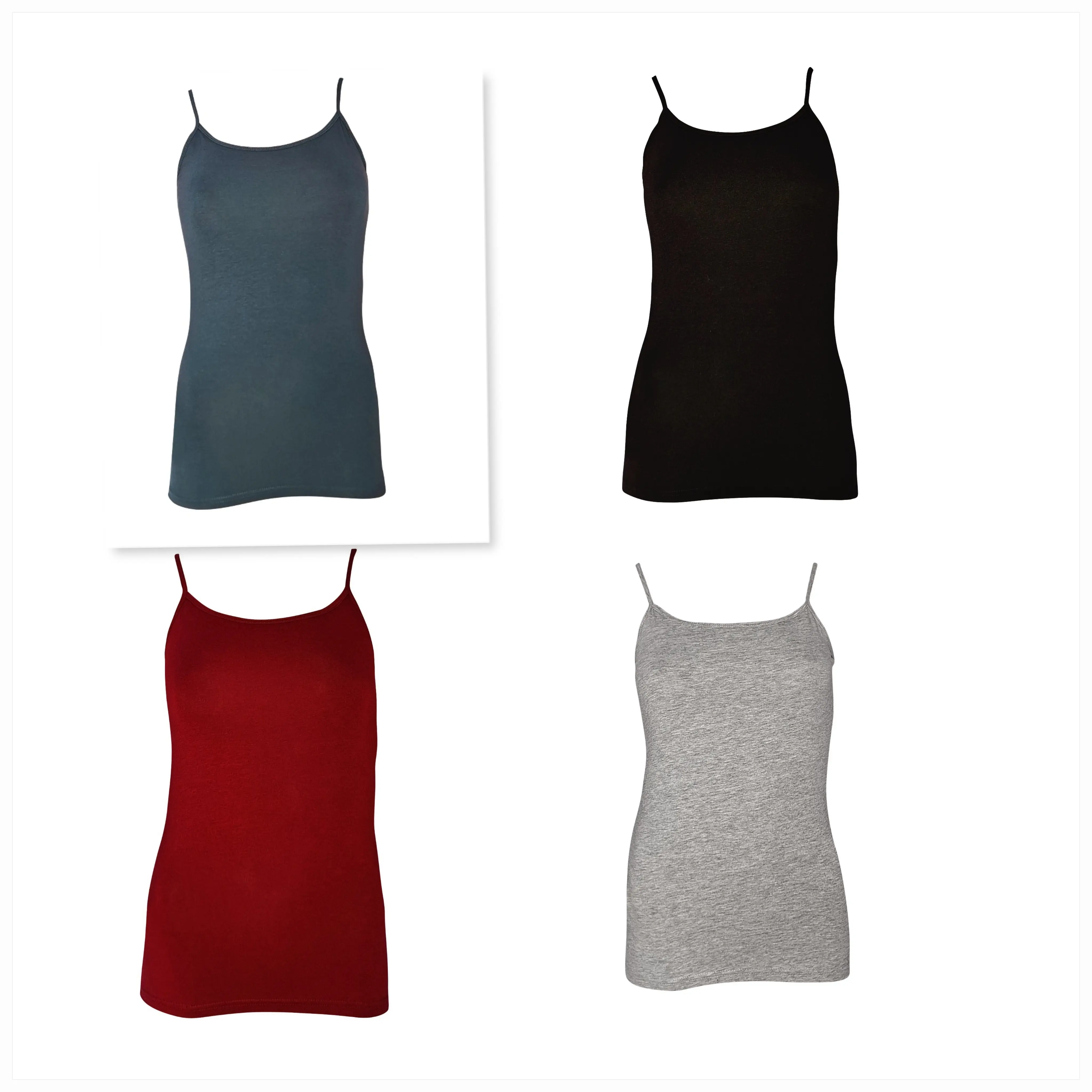 Women's Camisole Tank Tops 4 Pack 100% Cotton Basic Cami Plain S- XL Ultra Soft Casual Comfort Womenswear Comfortable Essential Fashion Fit walmart  seamless