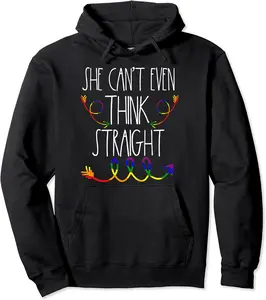 Lesbian Couple Matching Outfits I Cant Even Think Straight Pullover Hoodie - Kadashya Shop 22B08WBPVH32