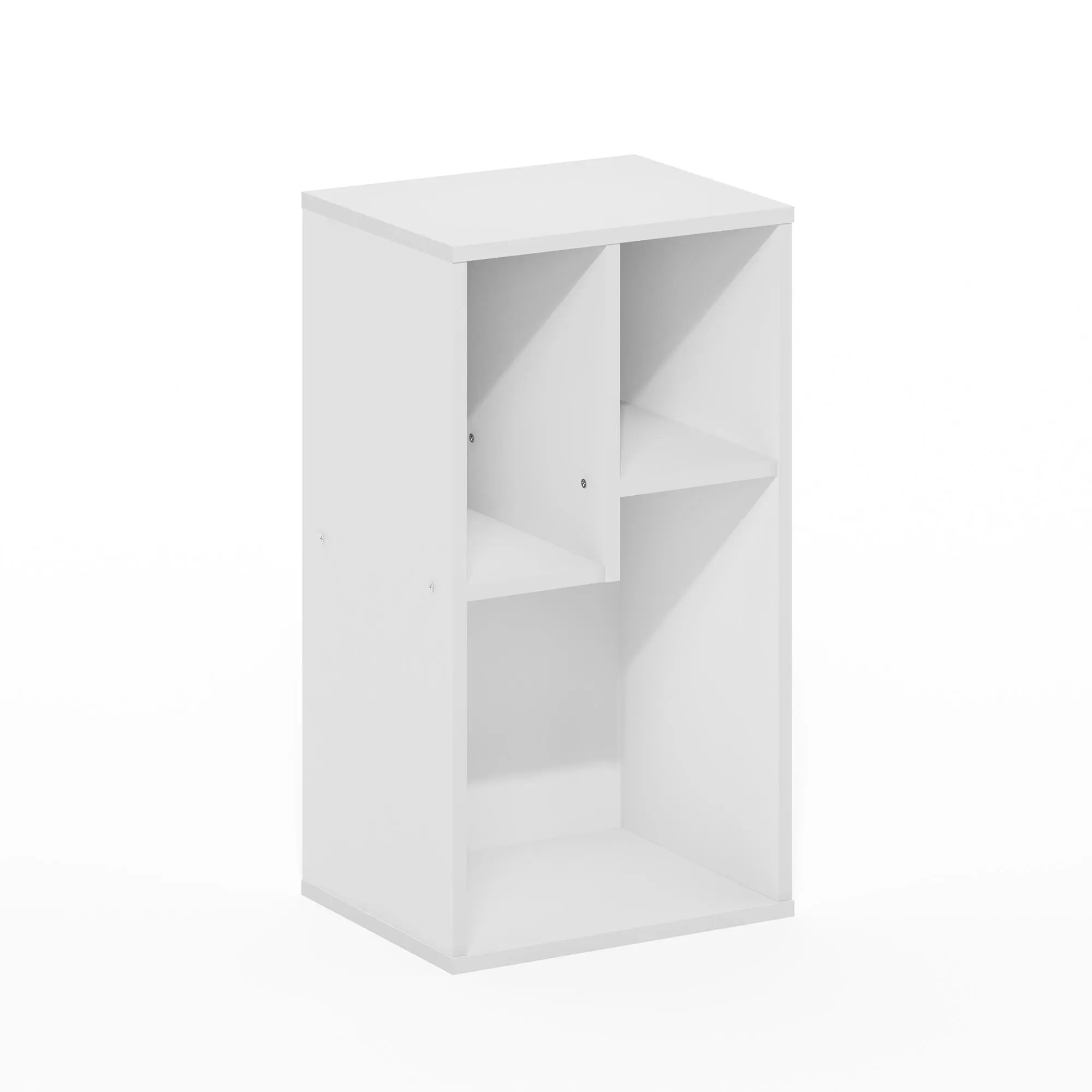 DALY Modern 3-Cube Asymmetrical Bookshelf - Irregular 3-Section Storage, 9.4x11.7x21.3 in Indoor Furniture for Living Room, Home Office