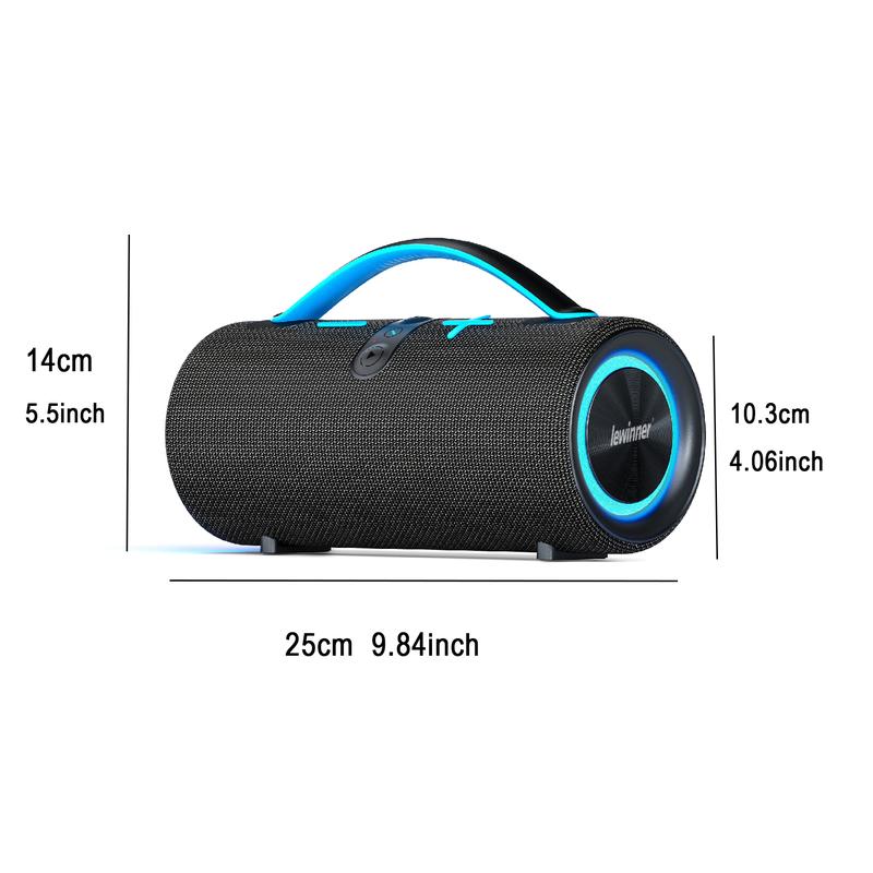Lewinner Bluetooth Wireless Speaker, Listen to 150 Songs Continuously Without Stopping, TWS Pairing | 60W Dual Speakers | IPX5 Waterproof | Portable | Bass-Free Stereo Audio | RGB Lights | Outdoor | Christmas Gift | Smartphone Connectivity Lewinner Bluetooth Wireless Speaker, Listen to 150 Songs Continuously Without Stopping, TWS Pairing | 60W Dual Speakers | IPX5 Waterproof | Portable | Bass-Free Stereo Audio | RGB Lights | Outdoor | Christmas Gift | Smartphone Connectivity
