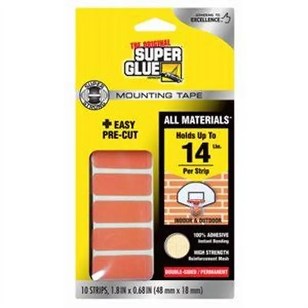 Super Glue & Pacer Tech 1.8 x 68 in. Super Glue Mounting Tape Indoor & Outdoor Strips