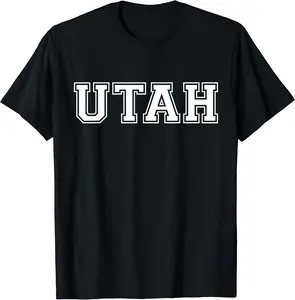 College University style Utah Sport Gift T-Shirt, Cotton, Short Sleeve Tee, Adult Unisex