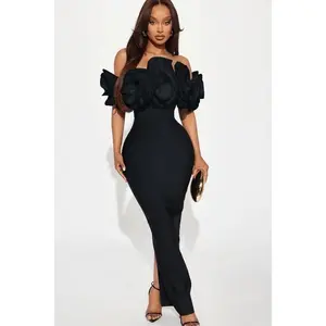 Rosetta Bandage Gown - Black