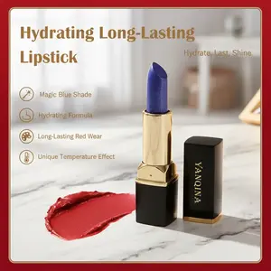 Magic Blue Temperature Change Lipstick, Hydrating & Long-Lasting, Personalized Red Lip Color