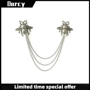 Sporingtok Y2K bee clothing collar pin chain unisex clothing accessories jewelry holiday gift