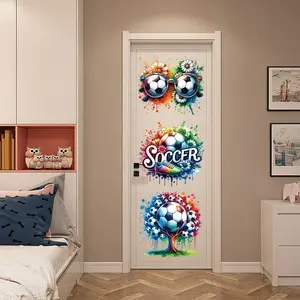 2026 World Cup Football Decorative Window Stickers Set, Celebrate Goals & Shoes, Home Viewing Party Door Decals, PVC Material