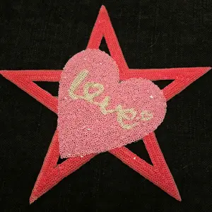 Sequin Love Star Patch