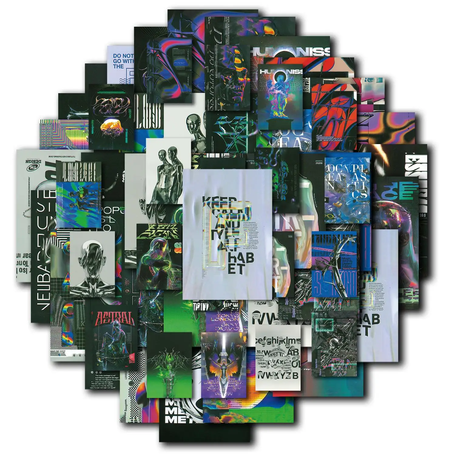 Graffiti Sticker, 40pcs/set Creative Graffiti Sticker, DIY Decorative Sticker for Scrapbooking, Journaling, Gift Wrapping