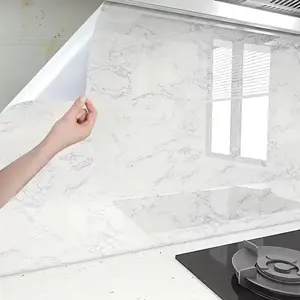 Self-adhesive marble vinyl film, suitable for countertops, ideal for bathrooms and kitchens, waterproof self-adhesive wallpaper, for cabinets and wall decoration.