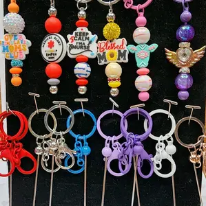 Beaded Keychain or Beaded Backpack or Book Tag