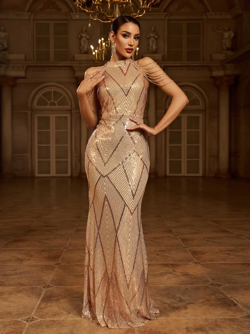 MISSORD Sleeveless Mermaid Sequin Gown evening maxi Dress Fit Formal Prom Dresses Apricot Floral Slim Fit High Waist Elegant Cami red carpet pram v neck - TikTok Shop MISSORD Sleeveless Mermaid Sequin Gown evening maxi Dress Fit Formal Prom Dresses Apricot Floral Slim Fit High Waist Elegant Cami red carpet pram v neck - TikTok Shop