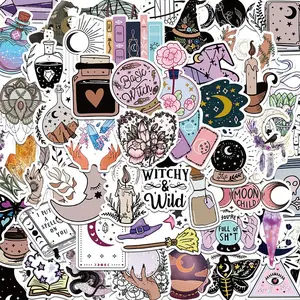 Magician Girl Sticker Notebook Decorative Decals Hand Account Phone Case Computer iPad Waterproof Stickers Pack of 50