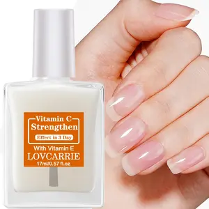 LOVCARRIE 17ml Vitamin Nail Strengthening Oil, Nail Care Liquid, Natural Transparent Hardener, Smooth the Uneven Nails, Enhance Nails in One Week, Nail Care Strengthener, Alcohol free, Natural Quick Dry, Nail Nutrient Oil