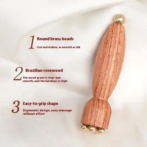 Wooden traditional Chinese medicine acupoint massager, targeting eye bags, dark circles, and sensitive skin. Traditional Chinese medicine skincare equipment, equipped with facial and eye massage sticks, suitable for eye care and acupoint pressing