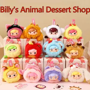 Bilie Animal Dessert Shop Plush Toy, Soft Stuffed Doll, Soft Huggable, Trendy Blind Box Dolls, Handmade Collectible Figurines, Birthday Gift Ideas, Unique Hanging Decorations