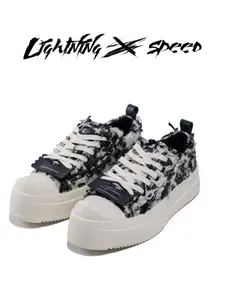 Lightningspeed International Fashion Week Star Show All-Season Lightning Bolt Derby Shoes Low Top Couple Footwear