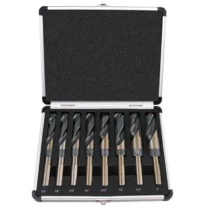 8pcs 4241 HSS Twist Drill Bits with aluminium box for Plastic Metal Wood Hole