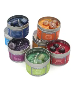 Chakra Gemstone Candles With Essential Oils