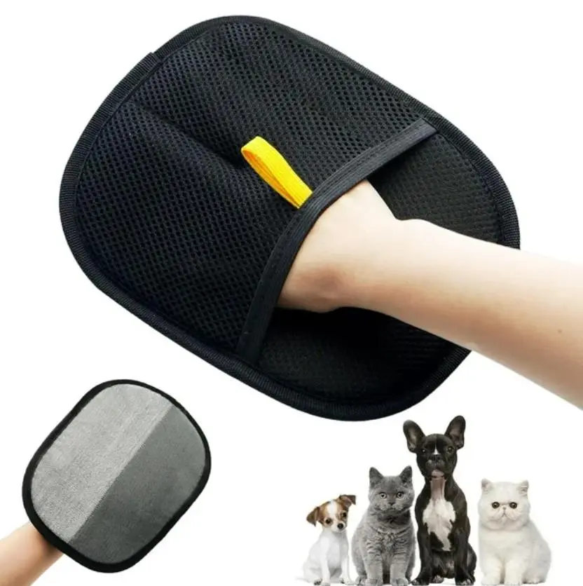 Pet Hair Remover Glove, Electrostatic Removal Gloves for Pet Hair, Pet Hair Removal Gloves double-sided grooming mitt Pet Hair Removal Gloves with Brush Efficient Pet Hair Removal Glove Electrostatic Cat Hair Removal Gloves