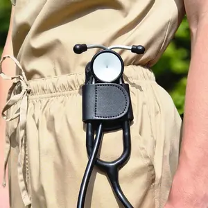 Batclip Leather Stethoscope Holder Clip for Medical Professionals – Secure Belt/Waistband Stethoscope Clip, Keeps Stethoscope Off Your Neck, Hands-Free Carry, Small Family-Owned Business, Made in Maine, USA