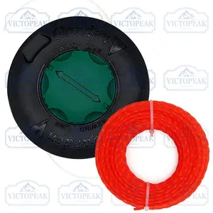 Large Om Grass Cutter Head Set, Includes 1 Large Om Grass Cutter Head and 1 Round Grass Rope, Lawn Mower Blade