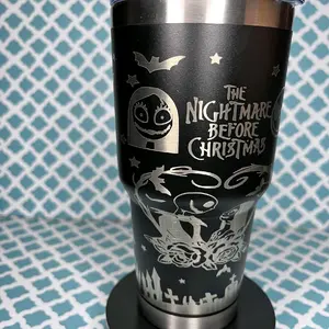 Nightmare before Christmas themed 30oz tumbler Drinkware Stainless